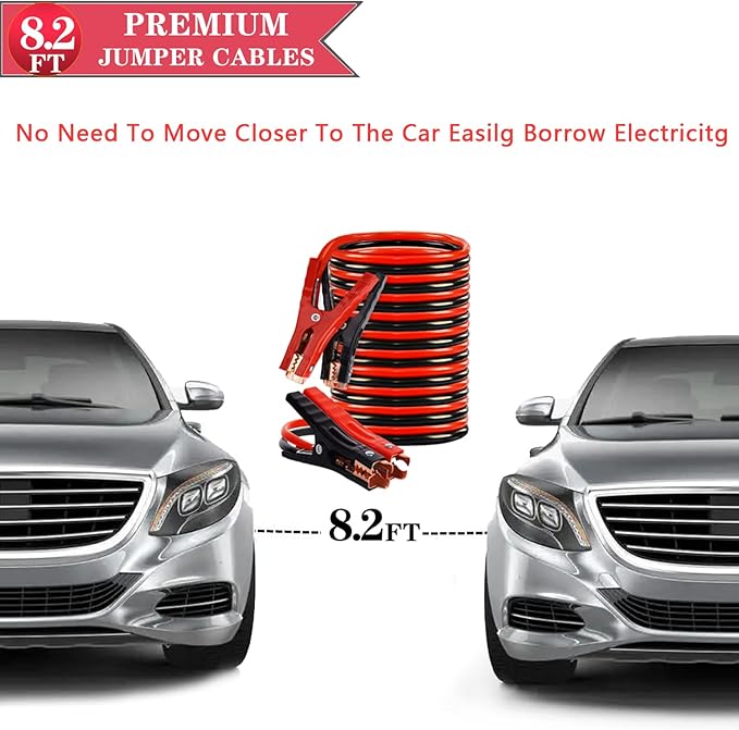 Roadside Emergency Car Kit-Safety Car Kit Car Emergency Kit with Jumper Cables Roadside Assistance Kit, Tow Rope, Safety Hamm