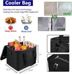 Collapsible Trunk Organizer for Car with Insulated Leak proof Cooler Bag, 3 Compartments SUV Cargo Organizer Removable