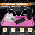 ZIMISI Car Steering Wheel Tray, Computer Office Car Table Tray, Automotive Trays for Eating, Multipurpose Vehicle Desk Travel Accessories for Laptop, Food, Fits Most Steering Wheel (Pink)