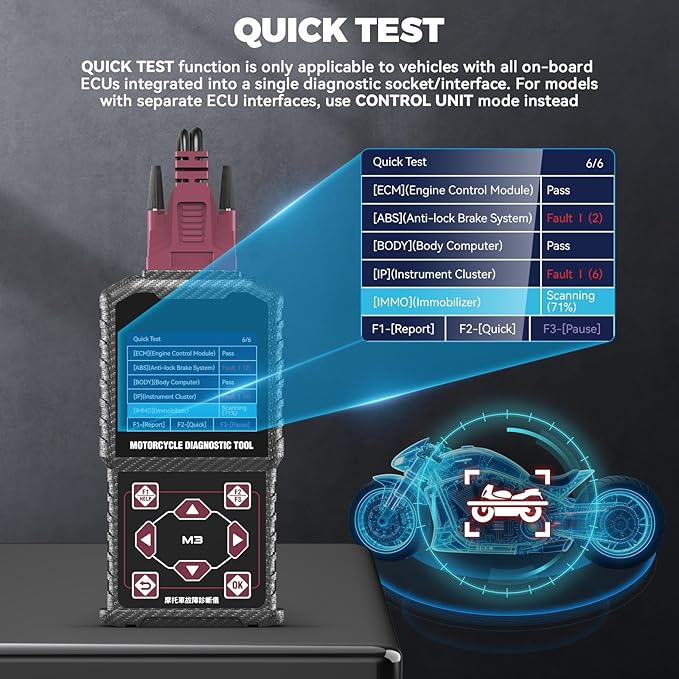 MR CARTOOL Motorcycle Diagnostic Tool OBD2 Motorcycle Fault Code Readers Scan Tool Motorcycle Code Reader Scaner Compatible