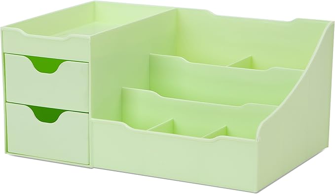 Uncluttered Designs Makeup Organizer With Drawers - Modern Countertop Storage for Cosmetics - Chic Vanity Holder for Perfume,
