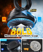 Magnetic Suction Cup Phone Mount for Magsafe, 360° Adjustable Magnetic Car Phone Holder, Pocket Size Foldable Car Mount, Cell Phone Holders for Your Car for iPhone 17 16 15 14 13 12 Series