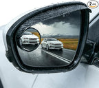 Blind Spot Mirror 2 Pcs Car Side HD Frameless Convex Mirror, 3x Larger Blindspot View, Wide Angle Rearview with Rain Guard for Family Car SUVs