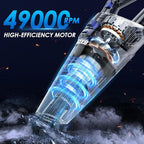 Handheld Vacuum Cordless, 15000PA Strong Suction Hand Held Car Vacuum Cleaner Rechargeable, Portable Hand Vacuum with Multi-N