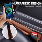2PCS Car Seat Gap Filler Organizer, Multifunctional Seat Gap Storage Box for Phone Key, Stop Things from Dropping Between Seat and Console, Universal Interior Car Accessories (Dark Brown)