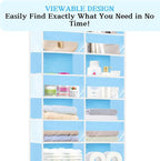 Over The Door Organizer 6 Tiers, Extra Large Behind Door Storage of 12 Compartments, 80 lbs Weight Capacity Hanging Storage O
