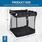 2Pcs Large Slatwall Baskets Mesh Slatwall Baskets with Zipper Mounted Storage Baskets Hanging Slatwall Accessories for Shops 