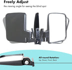 10L0L Golf Cart Mirror, Extra Large Side Rear View Universal for Yamaha, Club Car, EZGO, Folding Adjustable 180 Degree
