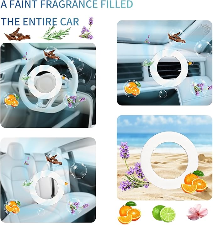 Kwak's 6 Packs Air Freshener Refill Tablets ，Individual Package Long Lasting Fresheners for Cars （2 Scents included Gulong Fr