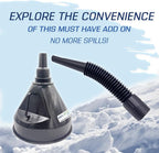 Rain-X De-Icer Windshield Washer Fluid -25F 1 Gallon - Ultimate Visibility, Protection Plastic Funnel Spout for Easy Pouring 
