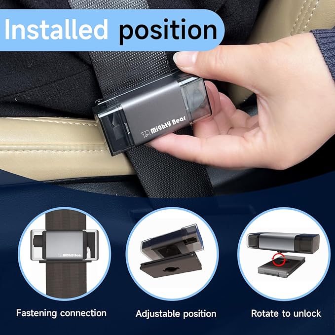 MightY Bear Car Window Breaker Seatbelt Cutter, 2-in-1 Car Emergency Tool, Underwater Glass Breaker for Traffic Accidents and