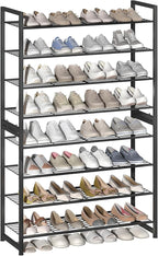 Stackable Shoe Rack for Closet, 8 Tier Metal Heavy Duty Shoe Storage Organizer,Large Capacity Shoe Shelf Max Holds 38 Pairs o