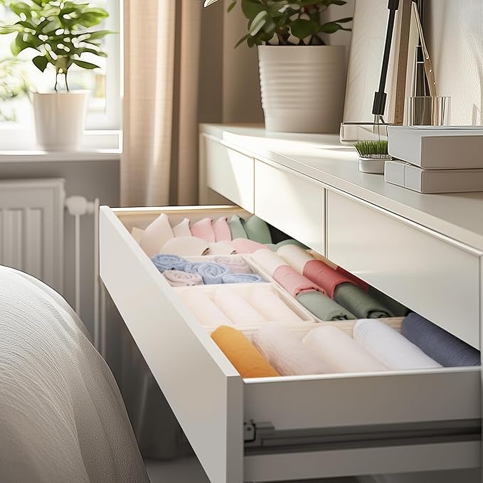 Criusia Drawer Organizer Clothes, 21 Pack Dresser Organizer for Baby Clothes, Underwear, Sock - Foldable Closet Organization 