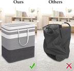 StorageRight Laundry Basket Hamper Large Collapsible Laundry Hamper with Easy Carry Handles，Freestanding Clothes Hampers for 
