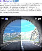 VIOFO A229 Pro 3 Channel 4K HDR Dash Cam, Dual STARVIS 2 Sensors IMX678 & IMX675, 4K+2K+1080P Front Inside and Rear Triple Ca