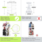 Boxalls Makeup Organizer Rotating, 8-Layer Large Capacity Cosmetics Organizer, 360 Adjustable Skincare Spinning Stand, Clear 