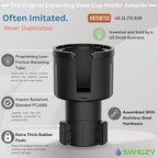 Swigzy Car Cup Holder Expander Adapter for Large Water Bottles - [Patented & Upgraded] - Holds: Hydro-Flask, Yeti, Nalgene, O