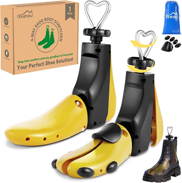 Shoe Stretcher Men, Women Leather Boot Stretcher for Wide Feets, Shoe Tree Adjustable Boot Widener Stretcher