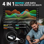 DND Bluetooth OBD2 Scanner - All System Diagnostic Tool for iOS & Android, Code Reader for Cars, Free Updated Vehicle Scan Tool,