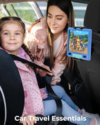 Tesla Model 3/Y Back Seat Tablet Mount Fit 6.1-15.6" Devices, 360° Adjustable Metal Ball Car Backseat Tablet Holder for iPad 12.9 Pro/Air/Mini, Galaxy Tab with Thickness Case (Deep Max 1.18'')