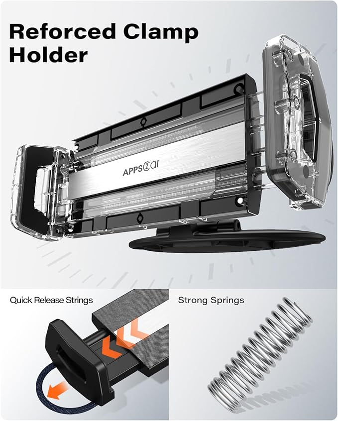 APPS2Car for Sturdy iPad Holder for Car CD Slot Tablet Mount, 2-in-1 Universal 4.7-13" Holder for iPad Pro 12.9" 13" Air Mini, iPhone, Galaxy Z Fold, Adjustable 360° Rotation, Road Trip Essentials
