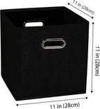 Fabric storage bins Cubes, Fabric Cube Organizer with Handle, Foldable Cube Bins for Cloth or Accessary Storage, 11x11x11, Se