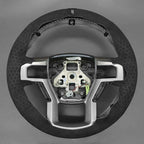 MEWANT Hand Stitch Hive Embossed Athsuede Steering Wheel Cover for Ford F150 Expedition 2018-2021 Ford F150 Accossory