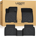 LASFIT Floor Mats for Lincoln Corsair 2020-2025 2026 (Fit Gasoline Not fit PHEV) All Weather Floor Liner for Lincoln Corsair TPE Custom Fit Car Mats Front & Rear 2 Row Mats,Black