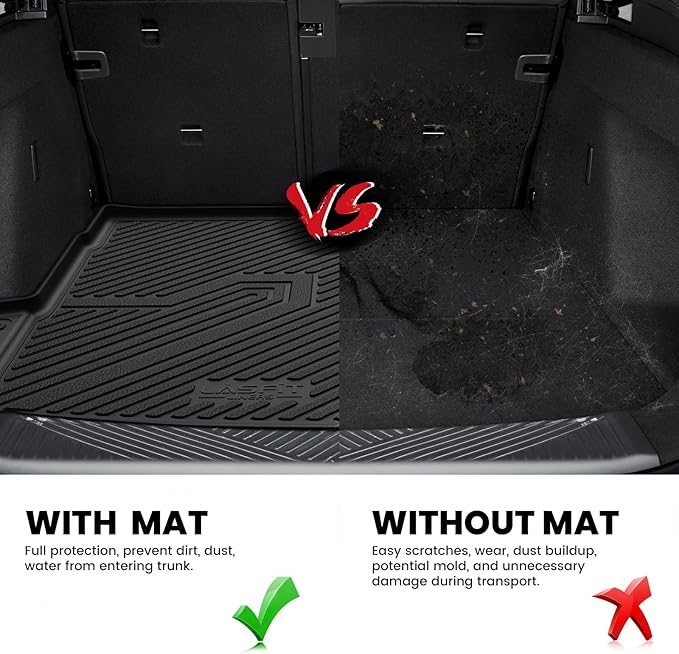 LASFIT Cargo Mat & Backrest Mats Seat Protector for BMW X3 2025 2026, Custom Fit 100% TPE All Weather Protection Car Liner for BMW X3 30 xDrive M50 xDrive Trunk Mats, Black