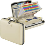 DocSafe Fireproof File Organizer with Lock, Hard-Shell Case Fireproof Document Box with 13 Pocket Accordion File Folder, Port