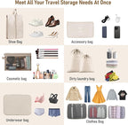 Packing Cubes for Travel-10 Set Luggage Organizer Bags for Family, Mesh Breathable Packing Cubes for Suitcases Durable Travel