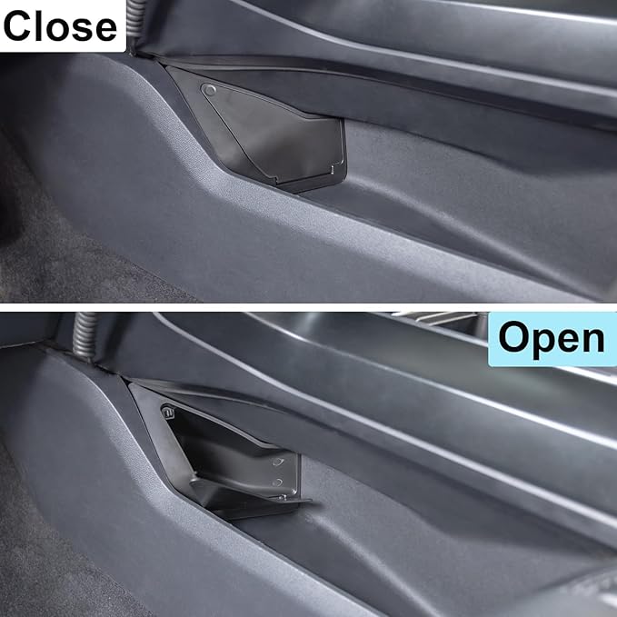 PIMCAR Center Console Hidden Organizer Compatible with 2021-2025 2026 Ford F150 Secret Compartment with Push-Button Lid Premium ABS Plastic Storage Box Insert Accessories