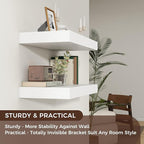 Floating Shelves for Wall, 24 Inch Wide x 12 Inch Deep Floating Shelves, Long Wood Floating Wall Shelf Shelves for Living Roo