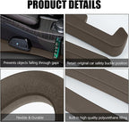 2PCS Car Seat Gap Filler, Soft Foam Leather Seat Side Gap Filler Plug, Fill The Gap Between Seat and Console, Stop Things from Dropping, Universal Interior Car Accessories (Brown)