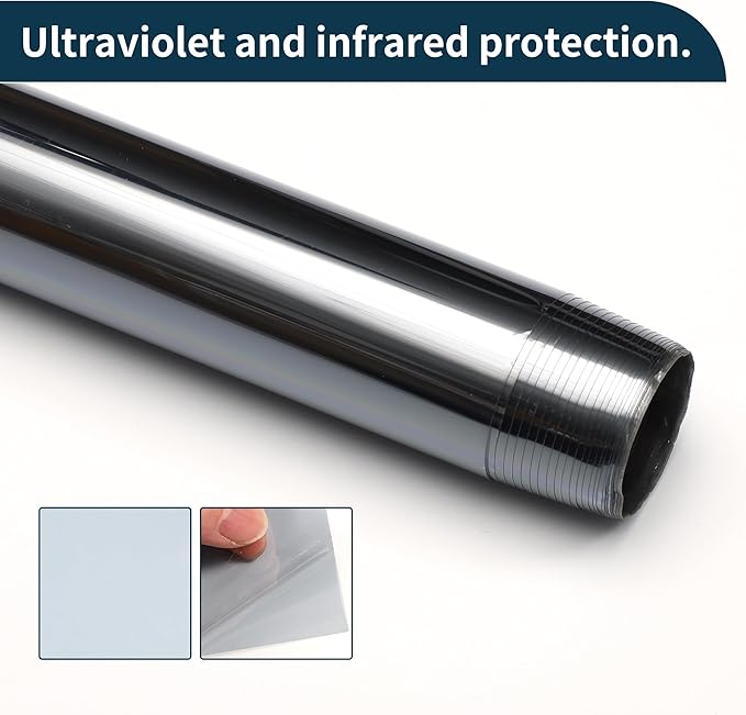 Motoforti Nano Ceramic Car Window Tint Film VLT 70% IRR 50% UVR 75% Gray 5ft x 30inch Privacy Film 2mil PET 1 Pc