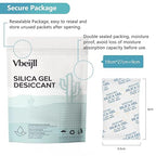 5 Gram (100 Pack) Color-Indicating Silica Gel Packets, Premium Food Grade Desiccant - Rechargeable Moisture Absorbers for