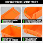 SWANLAKE GARDEN TOOLS 30-Bin Wall-Mounted Storage Bins, Heavy-Duty Garage Tool Organizer for Screws, Nuts, Bolts, Nails, Smal