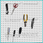 Coume 6 Pcs Pegboard Screwdriver Holders Organizer Pegboard Plier Holders Stainless Steel Peg Board Tool Utility Hooks Access