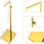 Gold Purse Display Stands - 2 Pack Adjustable Height Purse Display Stand - Metal Handbag Display Stand Set - Single L Hanging