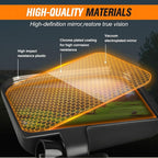 Golf Cart Mirrors, No Drilling Golf Cart Side Mirrors for Club Car EZGO YAMAHA and Others Square Tube Carts Roof Bracket(0.75/1/1.25 inch), Durable Anti-Shudder, 180 Degree Rotation