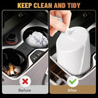 Car Trash Can Bin with Lid - 2 Packs Car Garbage Can Cup Holder - White Mini Leakproof Vehicle Trash Garbage Can Bin with 40pcs Trash Bags-Car Organizers and Storage for Front Back Seat Accessories
