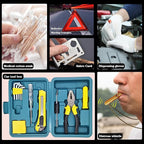 Roadside Car Emergency Kit- Car Safety Kit,Car Kits Emergency,High Power Car Vacuum,Jumper Cable Kits,Reflective Warning Tria