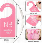 Whaline Acrylic Baby Closet Dividers Pink Hanging Infant Clothes Hanger Separators Thicken Baby Wardrobe Organizers for Home 