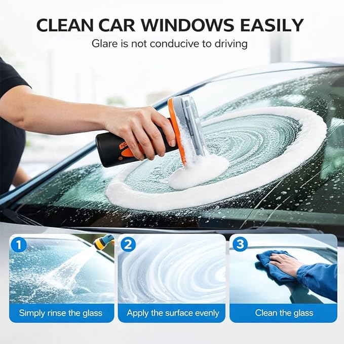 2026 New Handheld Glass Oil-Film Remover, Q4 Glass Guard Cleaner for Cars Window, Crystal Clear View, Multi‑Surface Oil Film 