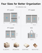 20 Pack Travel Vacuum Bags with Upgraded Rechargeable Pump, 4 Sizes Space Saver Vacuum Storage Bags for Luggage and Suitcase,
