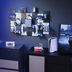 PEGZONE Controller and Headphone Holder Wall Mount, Modular Gaming Pegboard with Accessories, Controller Stand for Xbox PS5 P