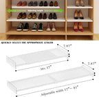 Expandable Closet Tension Shelves, 3 Packs Metal Storage Racks Organizer,DIY Perforated Dividers Separators for Cabinet Wardr