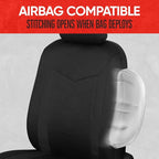 Motor Trend SpillGuard 2 Black Seat Covers for Cars & Seat Covers for Trucks - Neoprene Lining Waterproof Car Seat Covers Fro