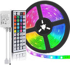 SUPERNIGHT LED Strip Lights 16.4FT SMD 5050 Waterproof 300LEDs RGB Flexible LED Light Strip Rope + 44Key IR Remote Controller for Bedroom TV Backlight Christmas Valentines(Not Include Power Adapter)