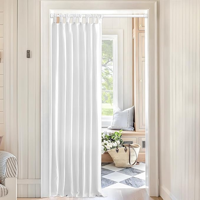 AIZESI 6PCS Tension Curtain Rod 28 to 48 Inch White No Drilling Adjustable Spring Curtain Rods for Window, Doorway, Closet, B